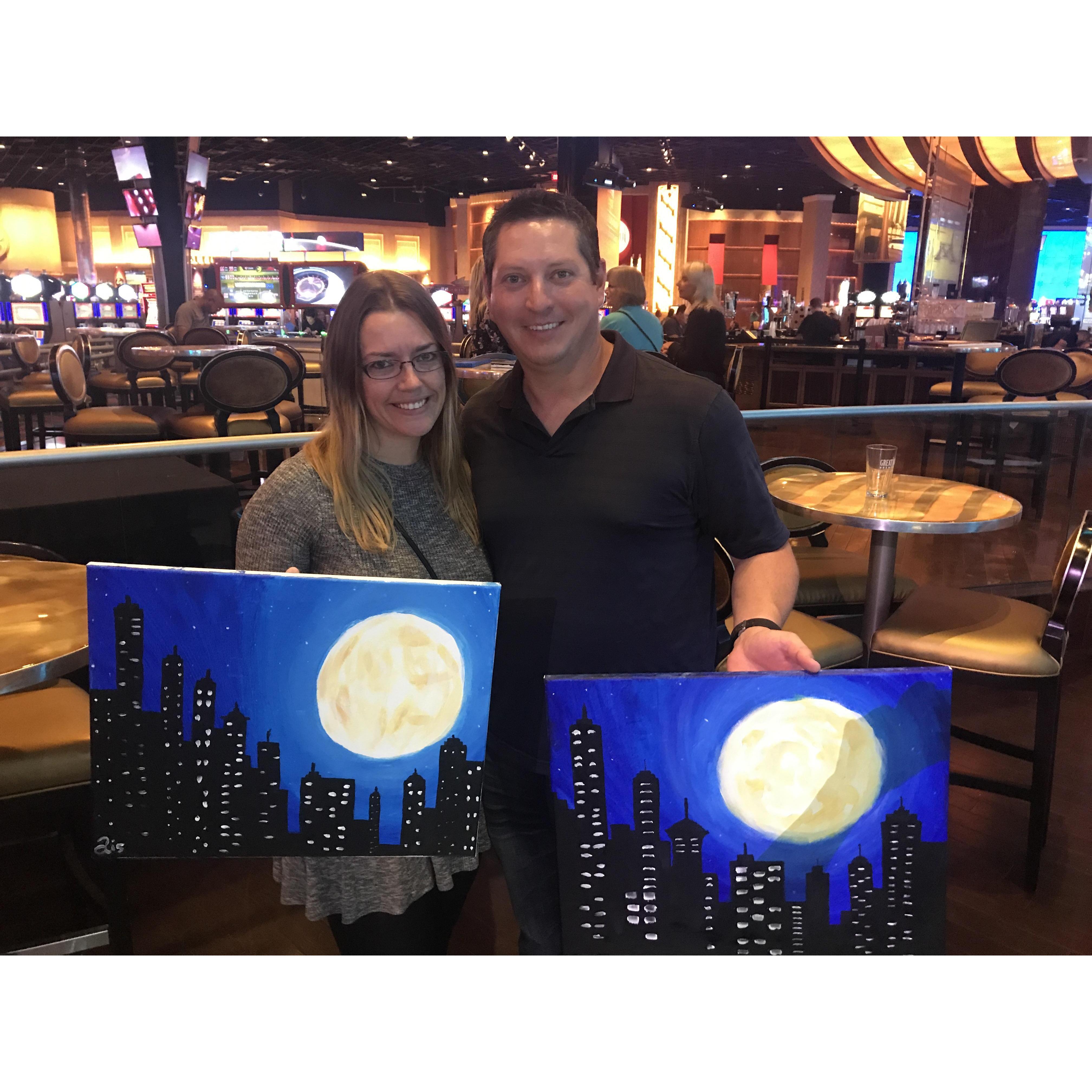 Date night...we are not giving up our day jobs!!