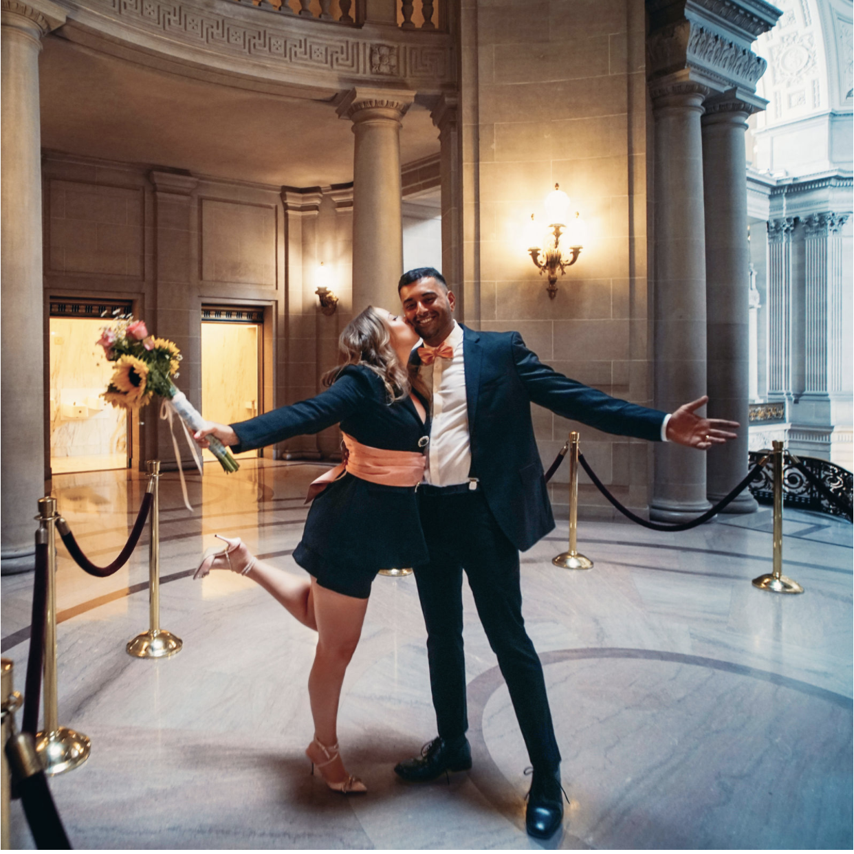 After getting hitched at the local court house in San Francisco!