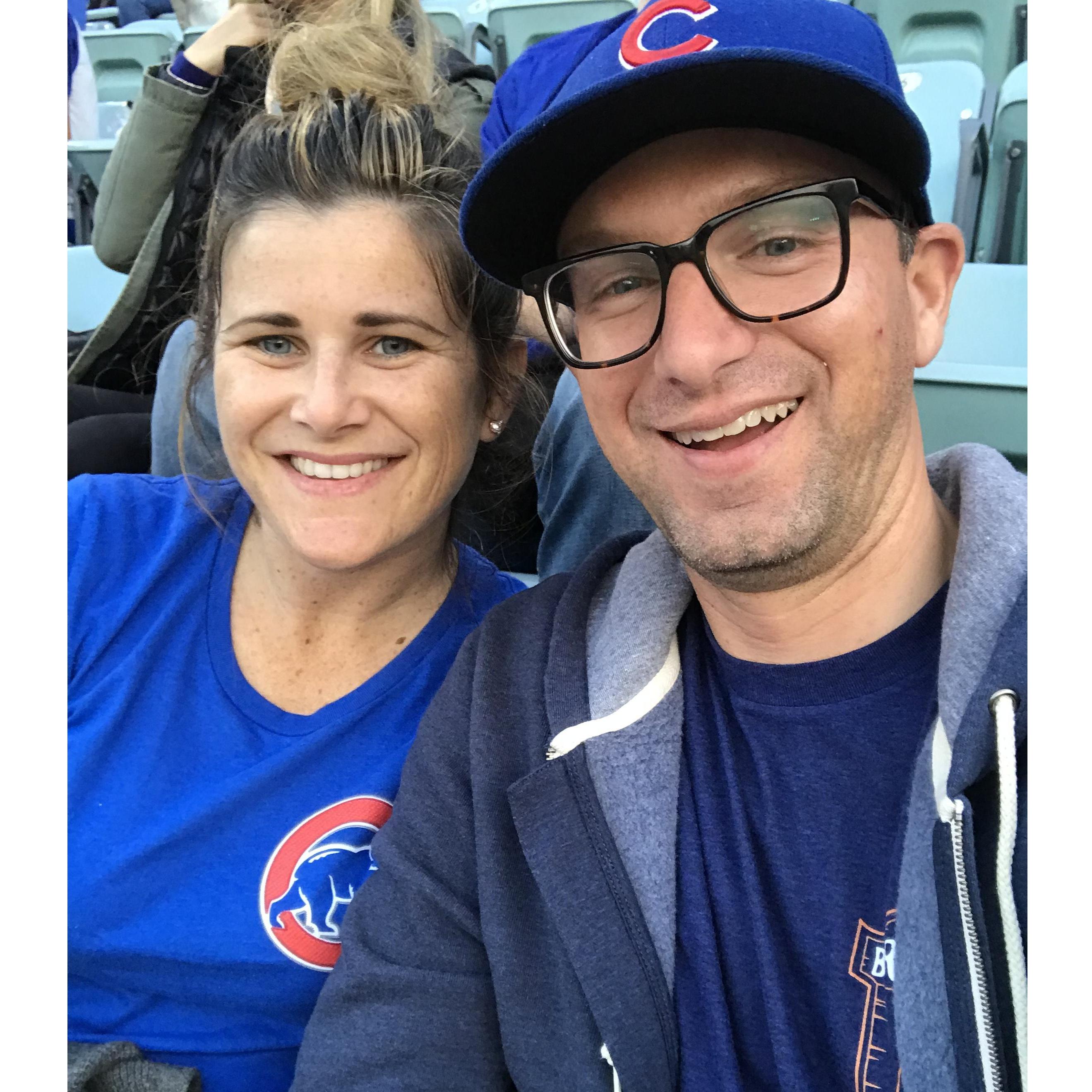 Let me root, root, root for the CUBBIES... at Dodger Stadium