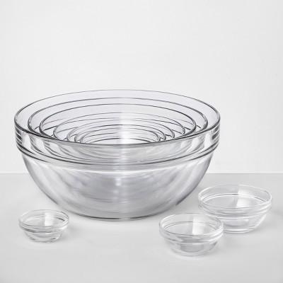 Set of 10 Glass Mixing Bowls