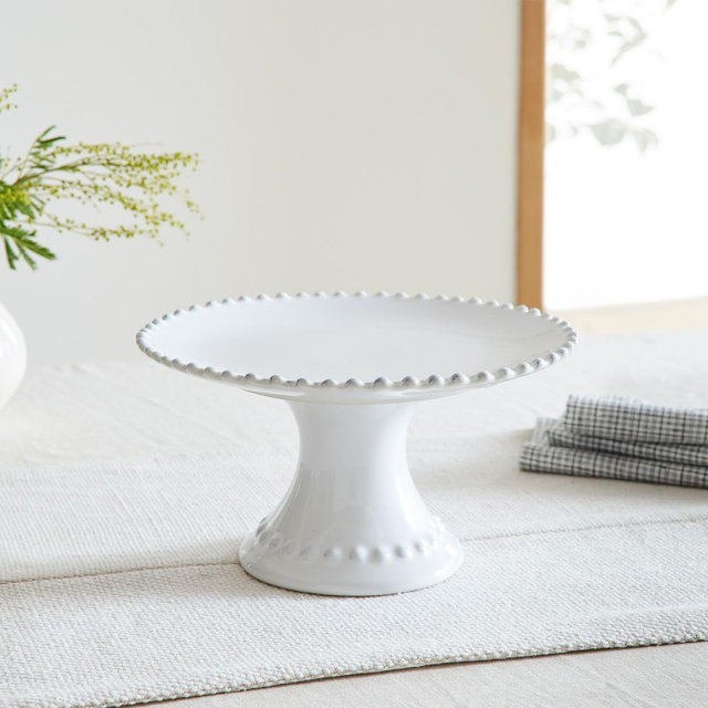Pearl White Footed Plate Pearl White