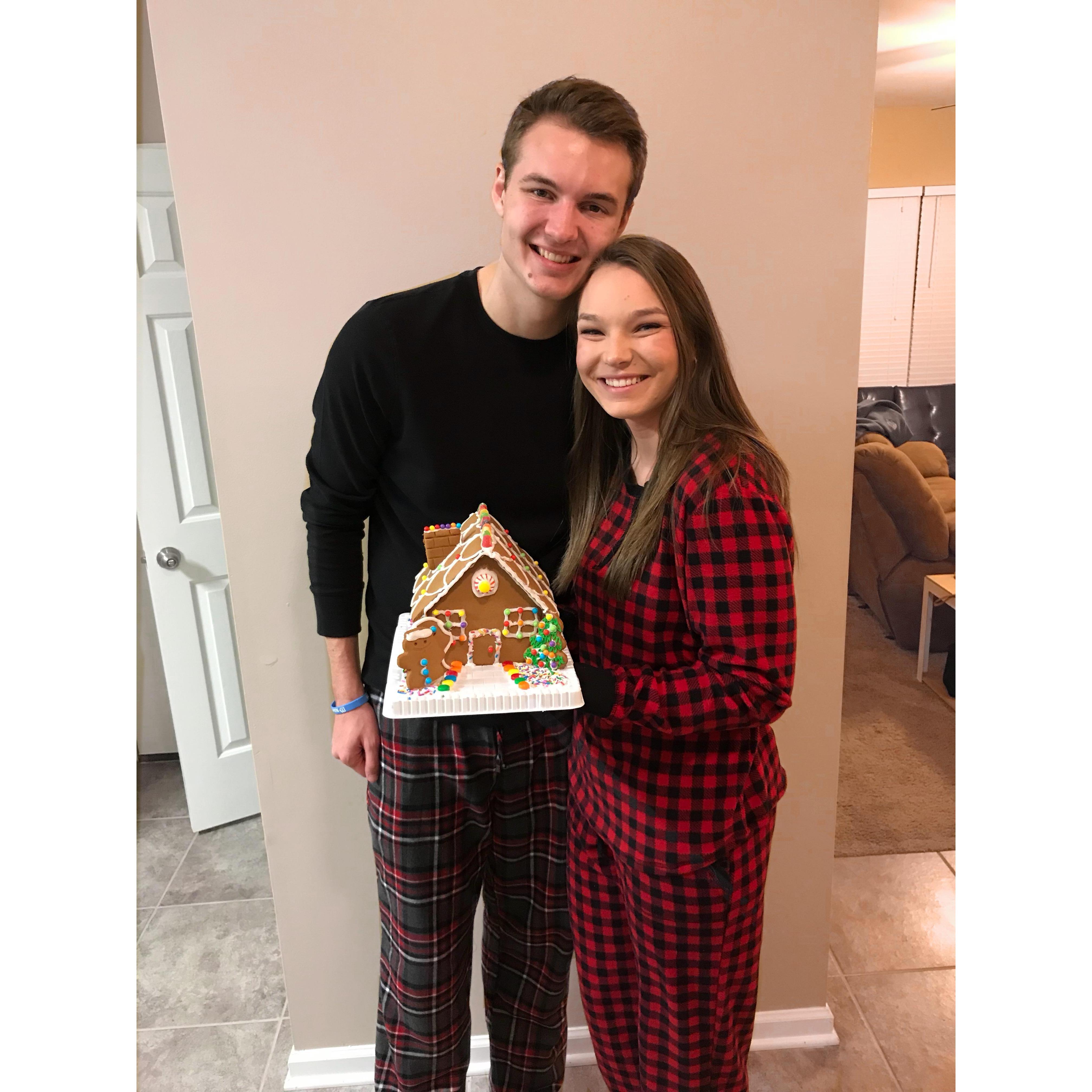 A night full of fun, friends and building ginger bread houses!