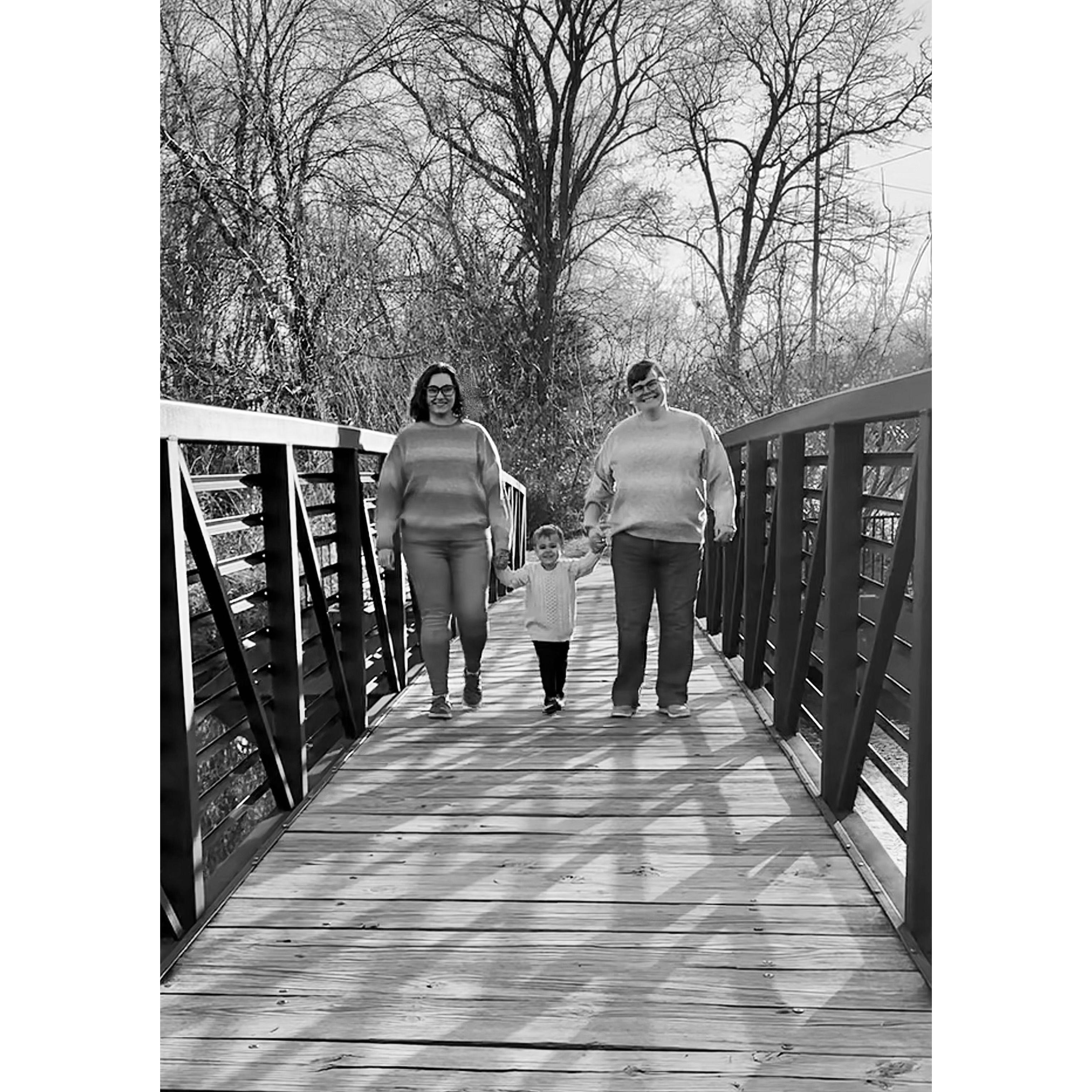 Tab's friend snapped a family photo, and Finn actually cooperated!