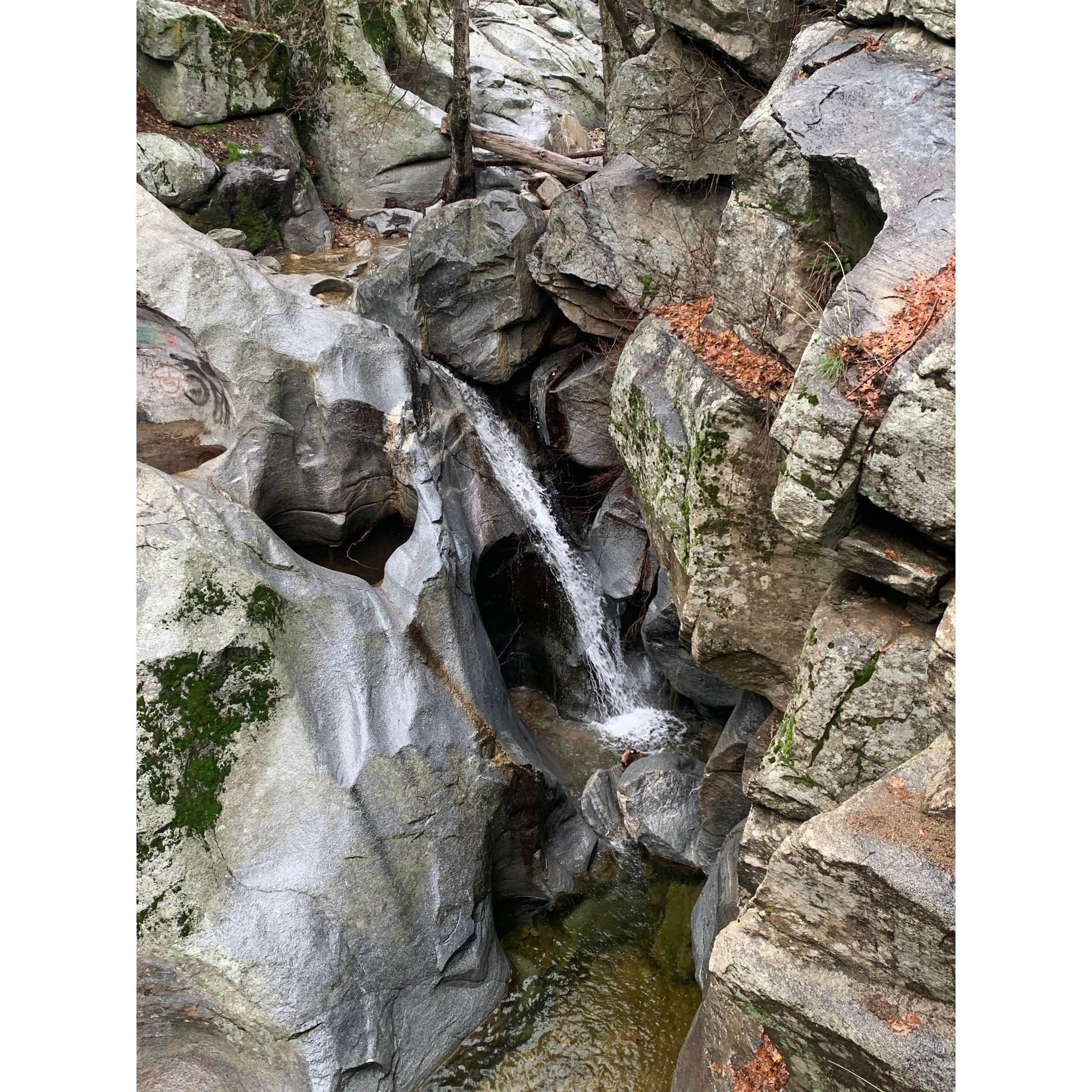 Beautiful Heart Rock Trail Waterfall
