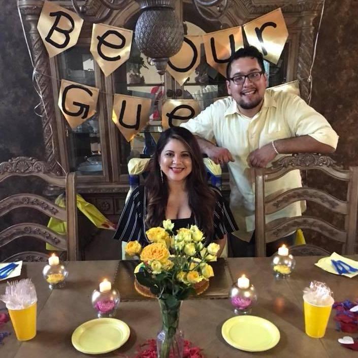 Nicole's 23rd Birthday! Isaac spent all morning making it Beauty and the Beast themed! (May, 2018)