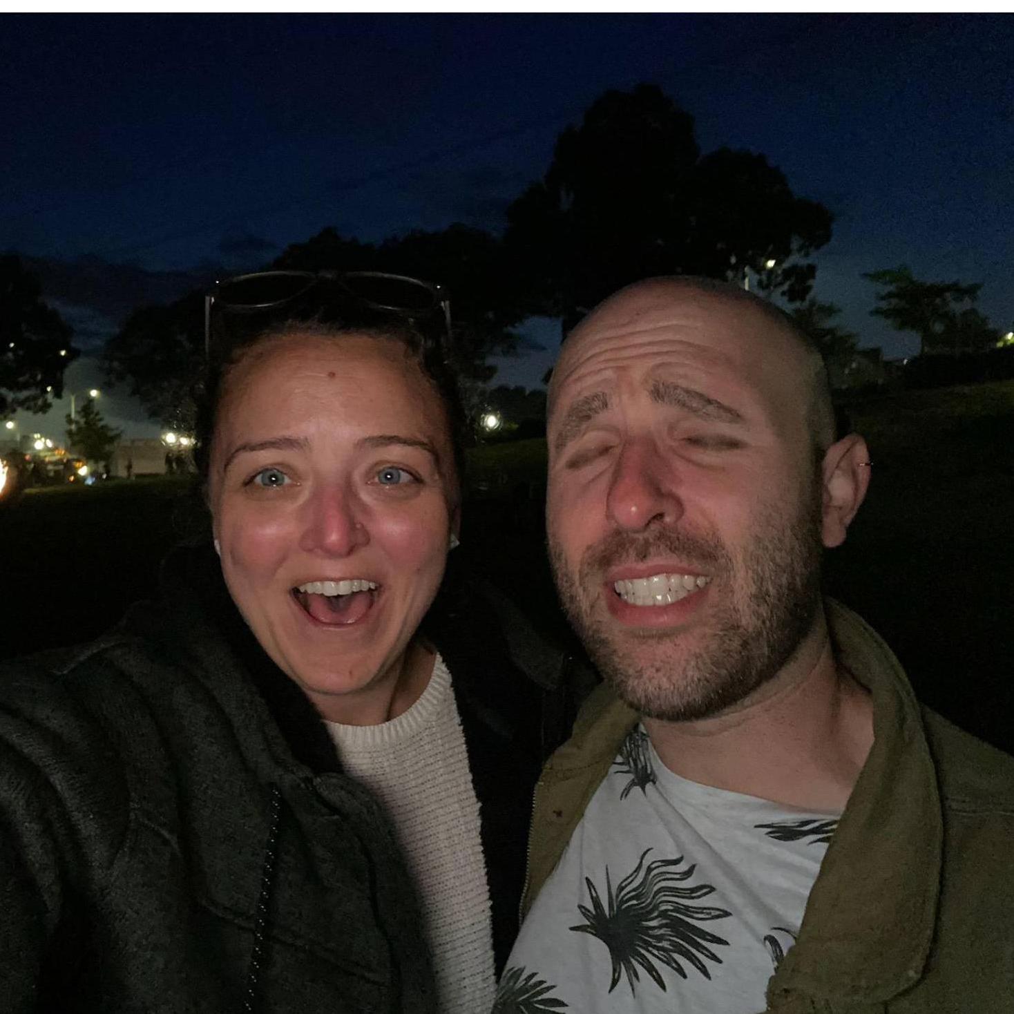 The only engagement photo these elder millennials could ever hope for.