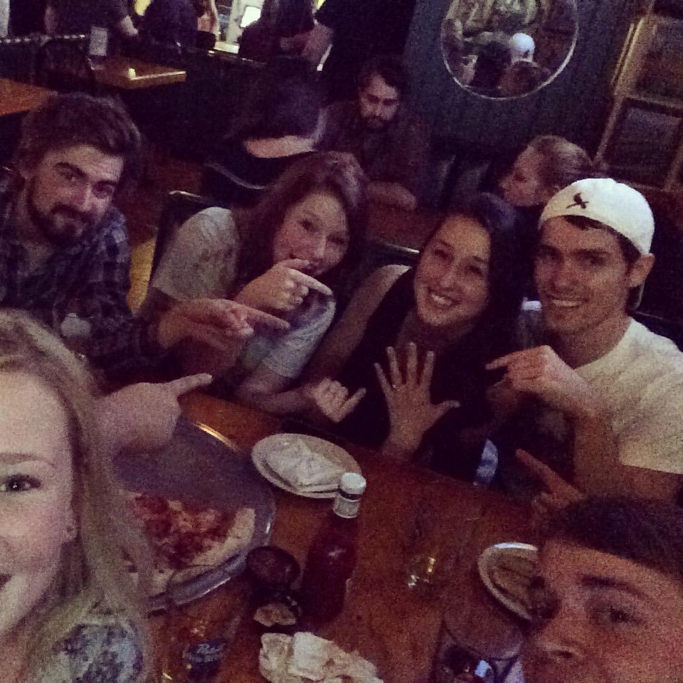 Celebrating! Sorry for those it cut out..