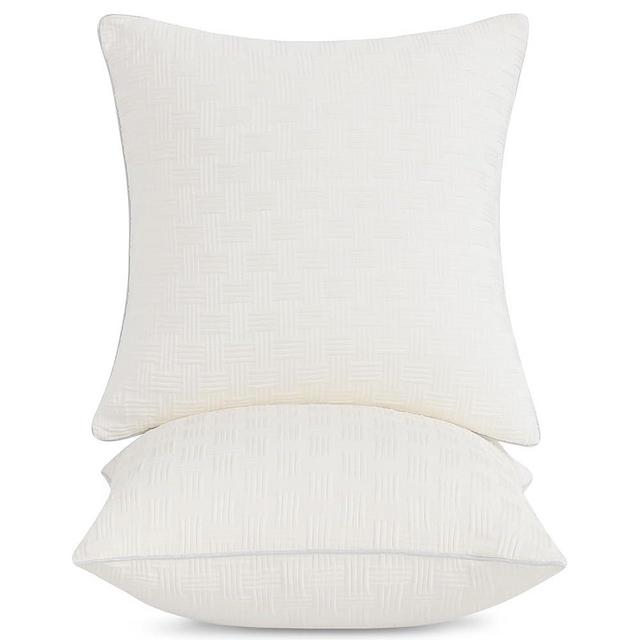 Leeden 18x18 Pillow Inserts Set of 2, Soft and Fluffy Throw Pillow Forms for Couch and Bed, 18 Inch Square Decorative Pillow Inserts, Beige