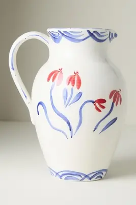 Stefania Italian Earthenware Pitcher