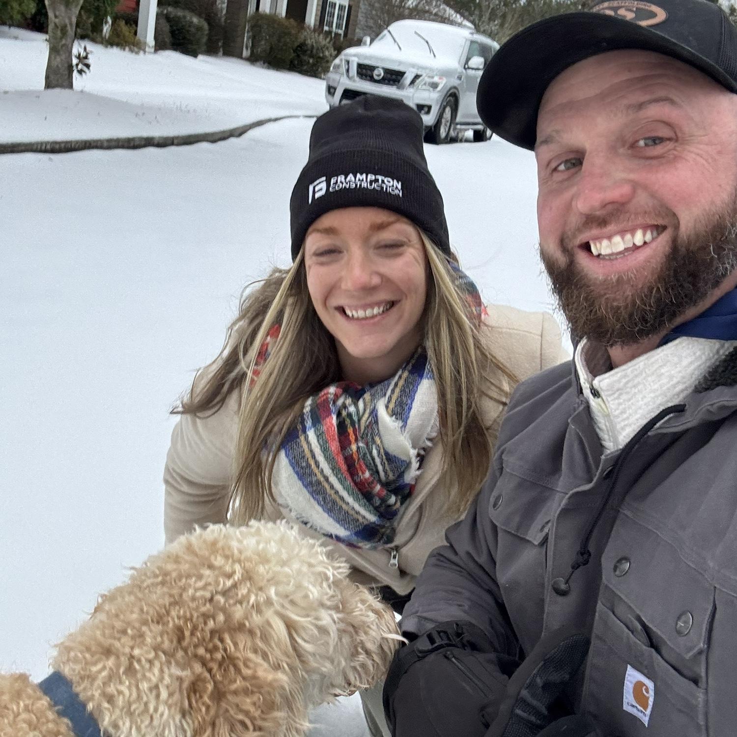 Weller's first time in the snow!