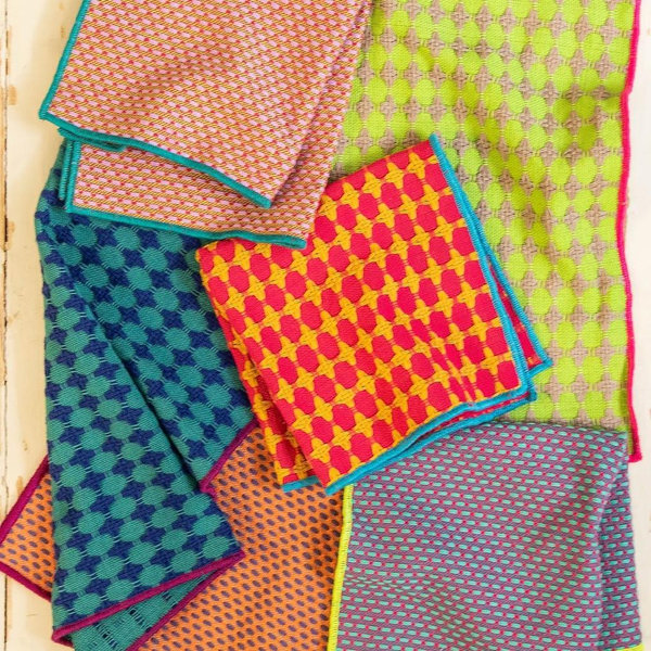 Woven Dish Cloth Napkins, Set of 6 - Multi