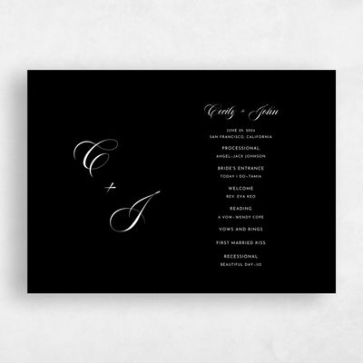 Black Wedding Program - Wilmington