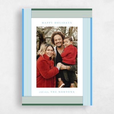 Dark Sky, Blue Holiday Card - Laughton Portrait