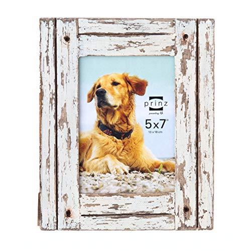 PRINZ 3710-0157 Picture Frame, 5 x 7, Distressed White