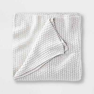 Chunky Knit Bed Blanket Queen(Clay) - Casaluna™