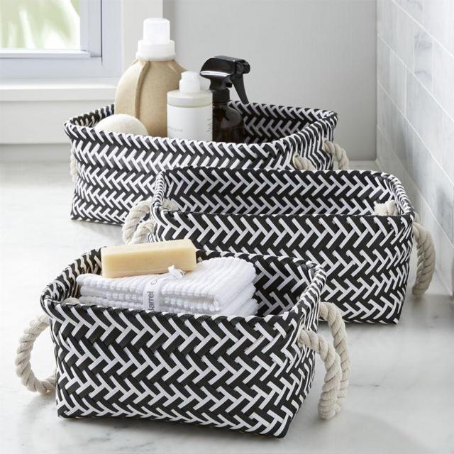 Black and White Zig Zag Totes Set of Three