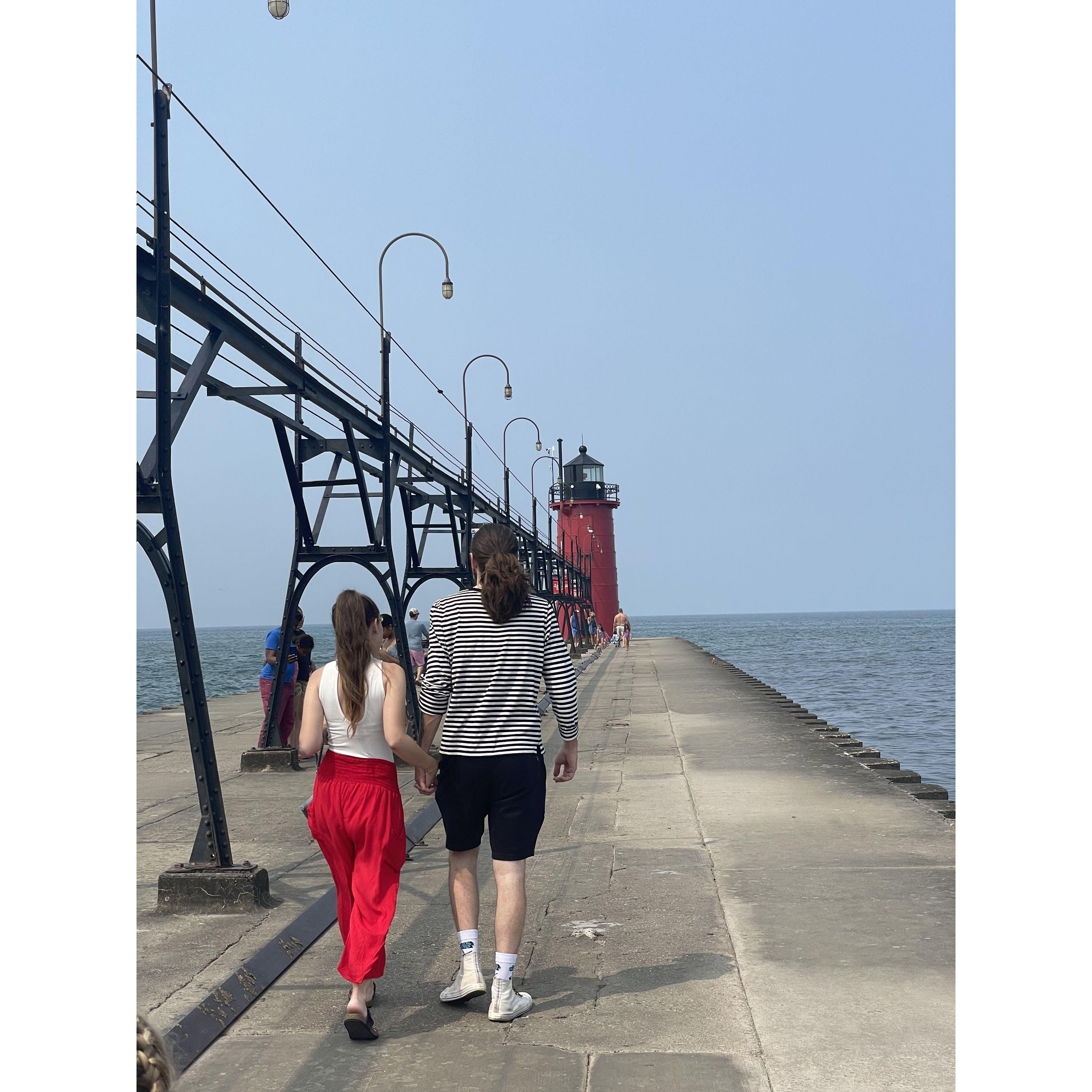 Walking along