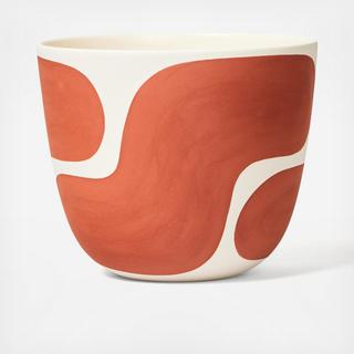 Large Color Block Planter with Saucer