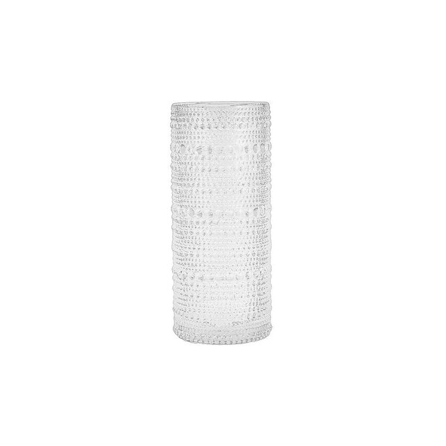 Fortessa Jupiter Beaded Hobnail Glass, 11 Ounce Collins/High Ball (Set of 6), Clear