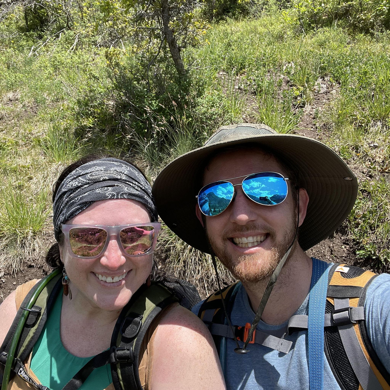 The special bench on Ouray's Parameter Trail. Nathan almost proposed here.