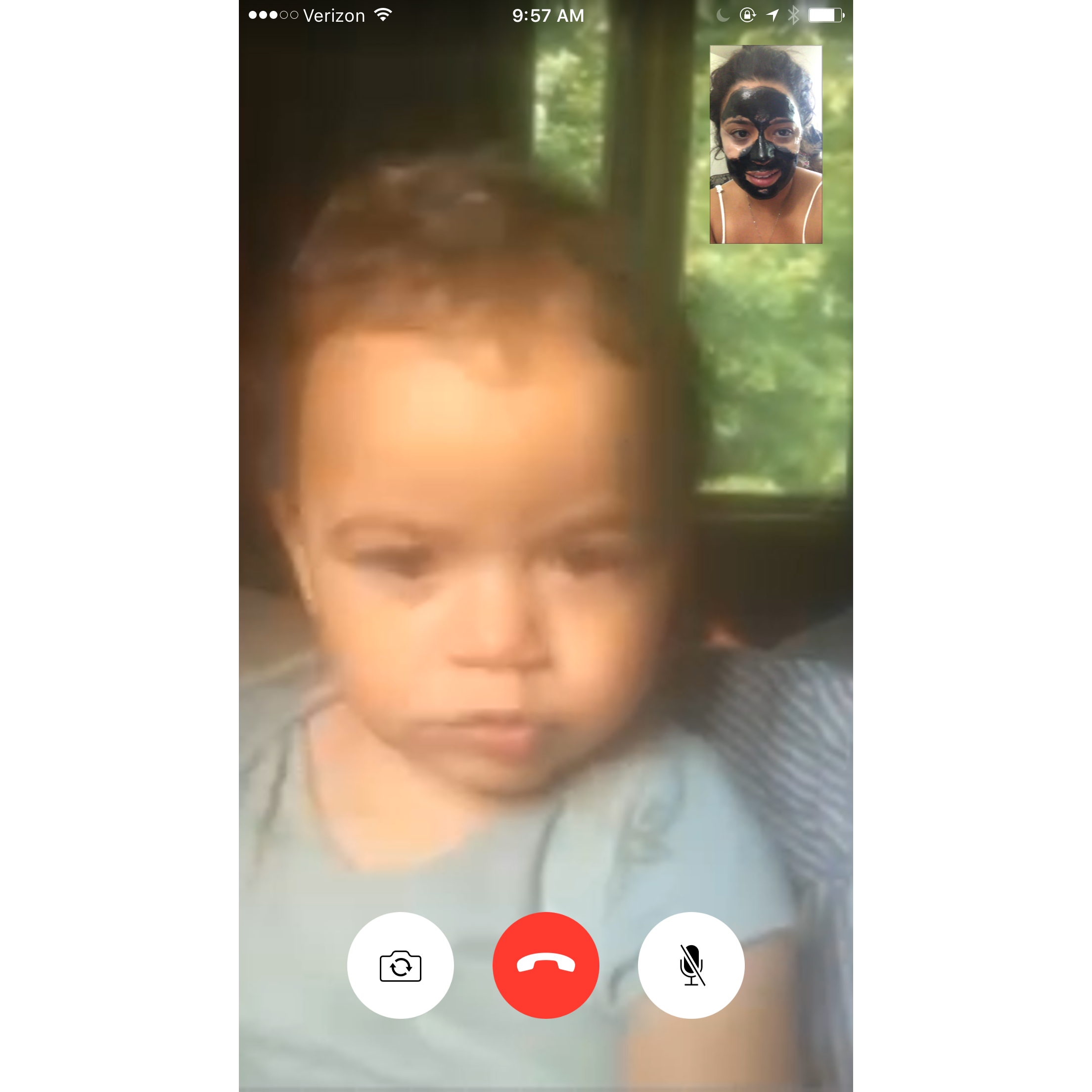 Brody's first time Face Timing with his Godmother Jenn.