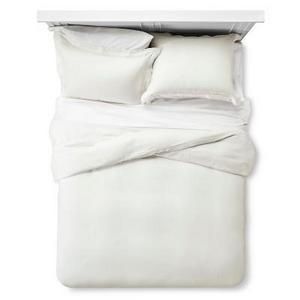 Linen Comforter & Sham Set (Full/Queen) Cream 3pc - Fieldcrest™