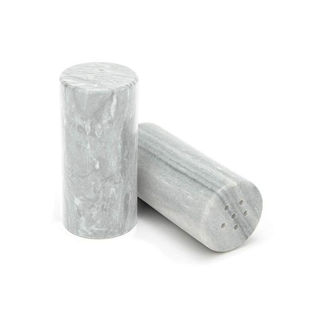 Fox Run 48788 Marble Salt and Pepper Shaker, Medium, White