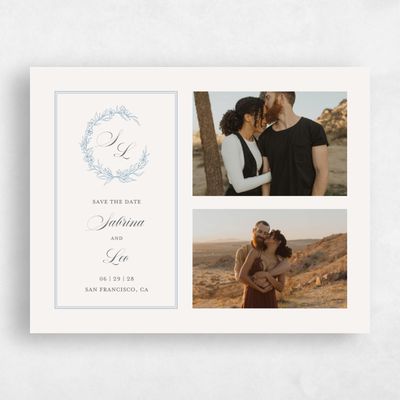 Beige Simple Wedding Save the Date - Goundry Photo