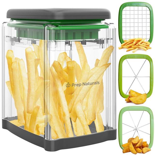 3-in-1 French Fry Cutter - Potato Cutter for Fries - Potato French Fry Cutter - French Fries Cutter - Vegetable Cutter - Food Chopper Manual Hand - Veggie Cutter - Vegetable Chopper - Veggie Chopper