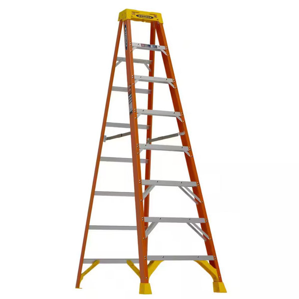 Werner 8 ft. Fiberglass Step Ladder (12 ft. Reach Height) with 300 lb. Load Capacity Type IA Duty Rating NXT1A08