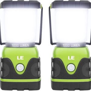 Lepro Battery Powered LED Camping Lantern (Waterproof, 1000LM, 4 Lighting Modes) - 2-Pack-Green-1000lm