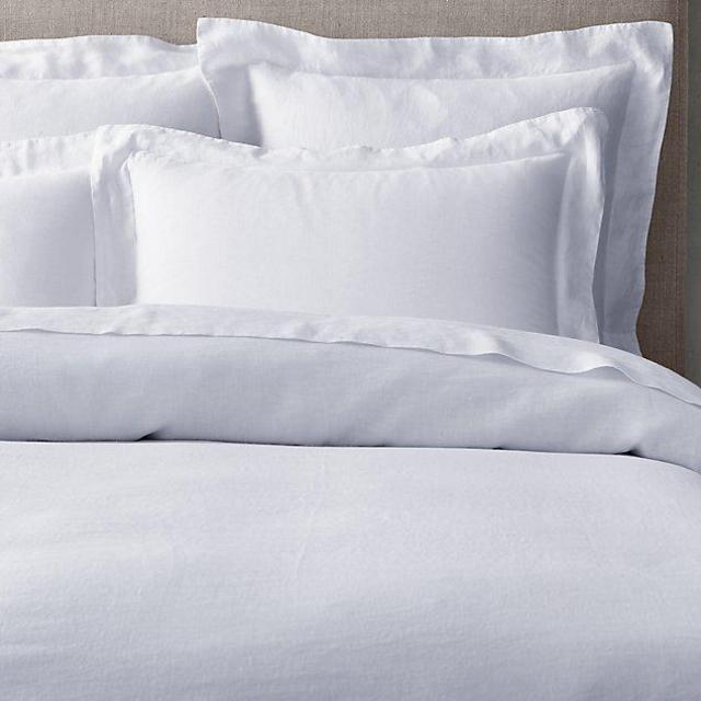 Italian Ultra-Fine Lightweight Linen Duvet Cover (Cal King/White)