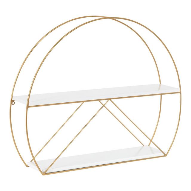 26" x 5" x 21" Delmar Mid-Century Modern Wall Shelf White - Kate & Laurel All Things Decor