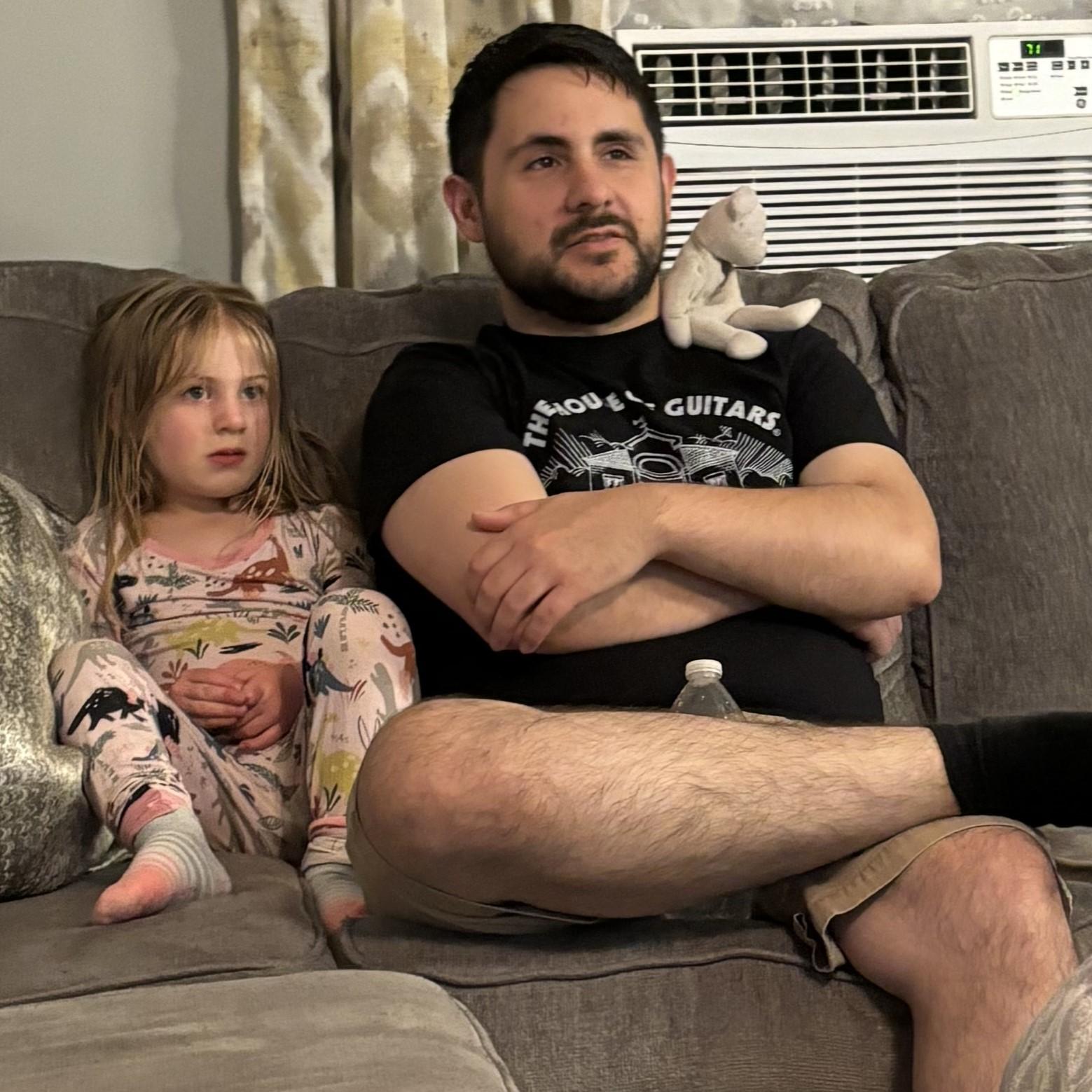 Joe bonding with his soon-to-be niece, Riley, who bestowed upon him her coveted pink Behr. A big moment for everyone.