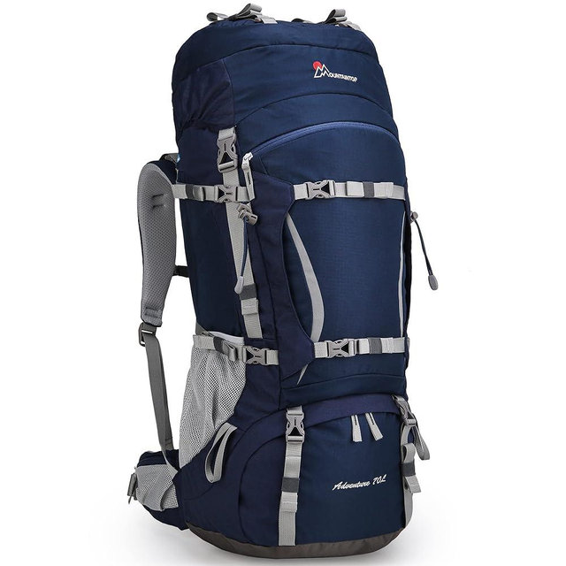 MOUNTAINTOP 70L Internal Frame Backpack Camping Backpacking Hiking Backpack for Men Women with Rain Cover