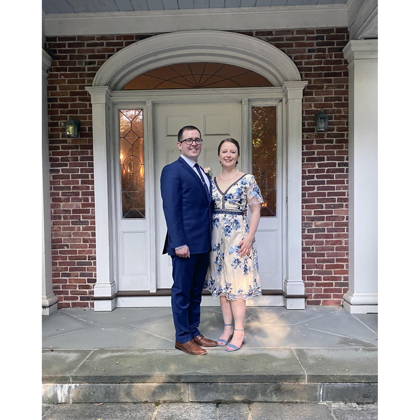We got married last year on September 19, 2020 in a very small celebration with our immediate family and Margo's godparents. We're so excited to celebrate with everyone this year!