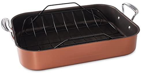 Nordic Ware Turkey Roaster with Rack, Copper