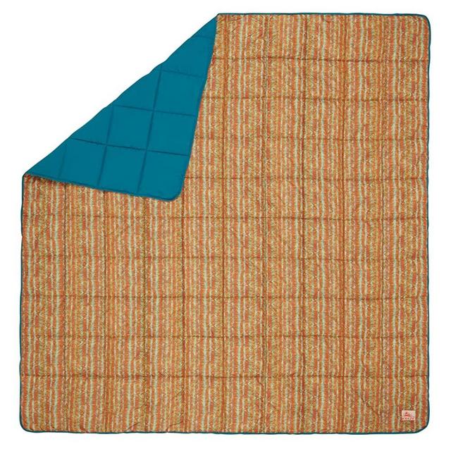 Kelty Biggie 2-Person Indoor/Outdoor Insulated Camping Blanket – Travel Throw Two Person Large Size, Ground Covering, Concert Blanket, Stuff Sack Included, Stormy Blue