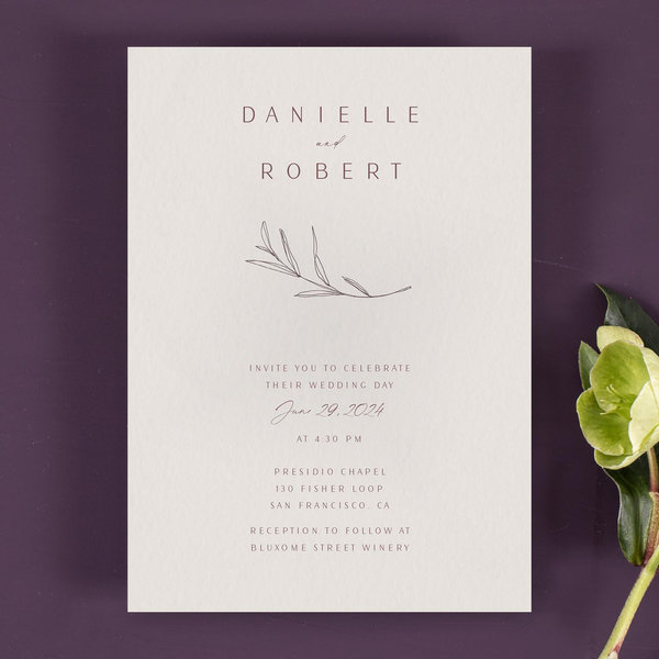Zola Wedding Invitations - Avila Classic