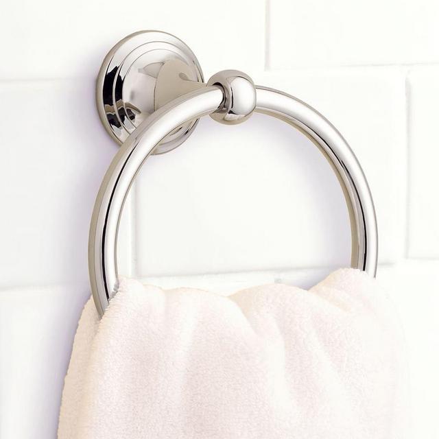 Mercer Towel Ring, Polished Nickel finish