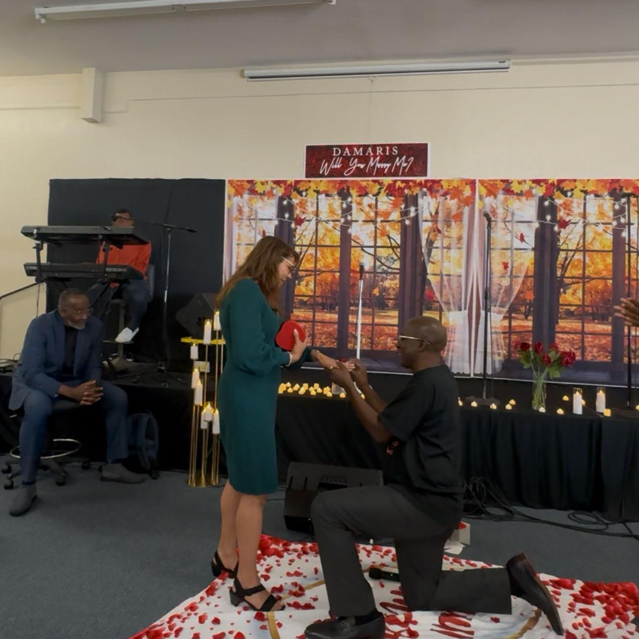 Darnell Proposing at Church before family and friends 🥰