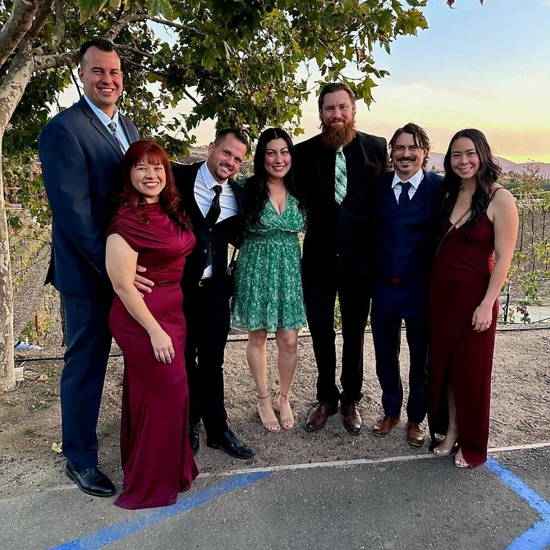 The besties at Hilary's Wedding