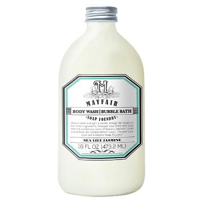 Product description page - Mayfair Soap Foundry sea lily jasmine body wash/bubble bath 16 oz