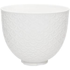 5 Quart White Mermaid Lace Ceramic Bowl | KitchenAid US