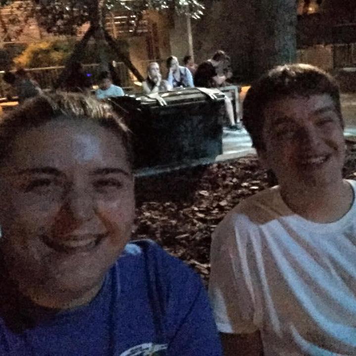 First time we ever hung out together outside of work was when we went out with friends to Halloween Horror Nights.