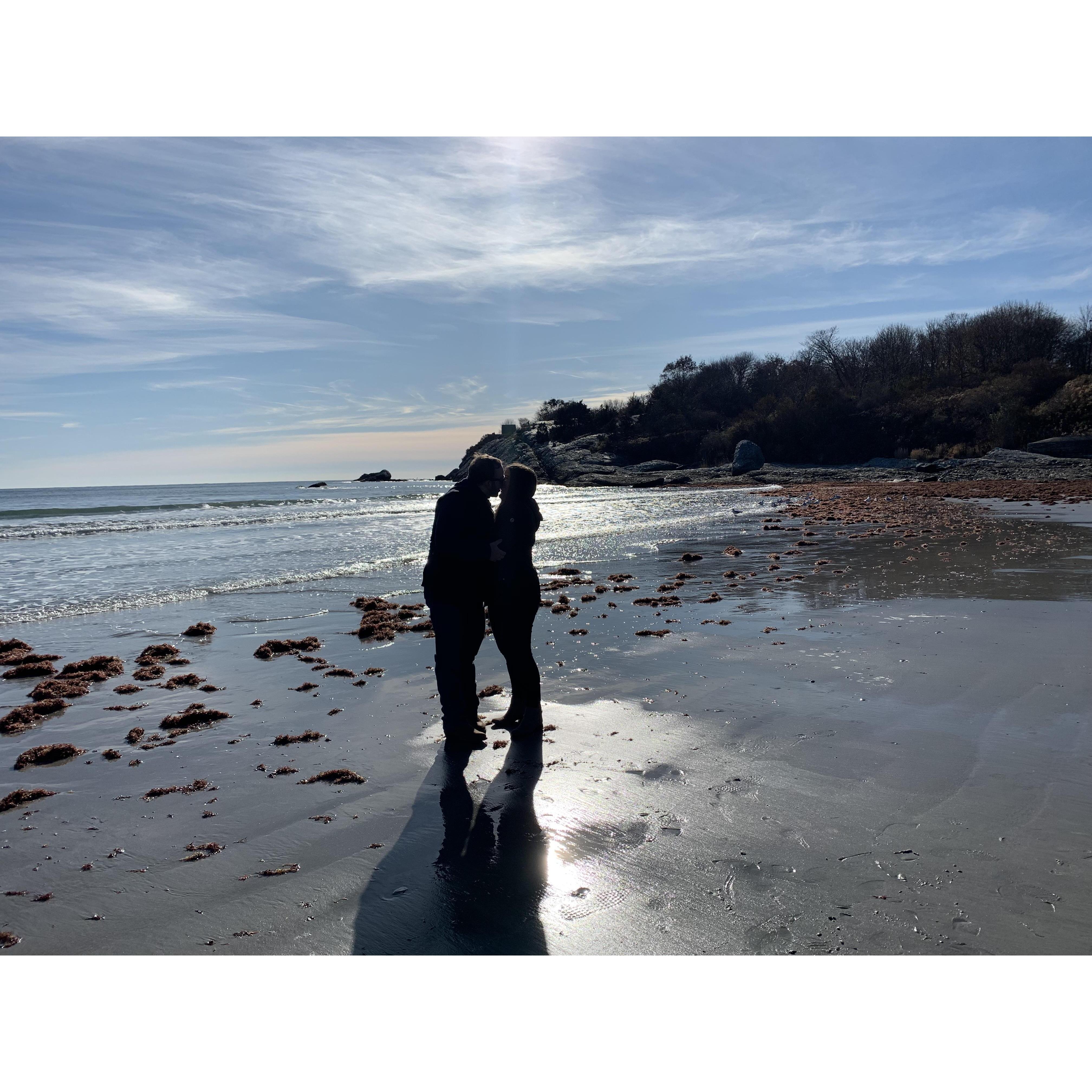 The moment he asked and I said yes !