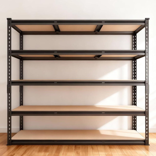 48"W Storage Shelves, Garage Shelving,3250 LBS Heavy Duty Garage Shelves,5-Tier Adjustable Storage shelves,Easy assembly industrial shelving unit For Garage,Basement,Warehouse, Pantry (72"*48"*18.9)
