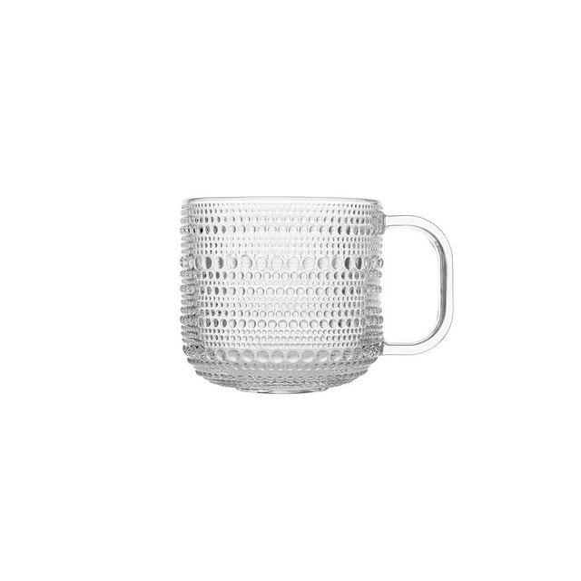 Fortessa Jupiter Glassware, 12 Oz. Coffee Cup (Set of 6), Clear