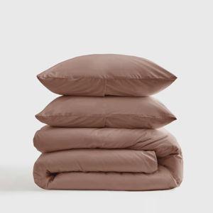 Classic Organic Percale Duvet Cover Set Clay