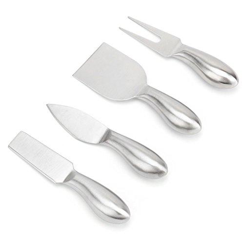 Tosnail 4 Pieces Stainless Steel Cheese Knives Cheese Slicer Cheese Cutter